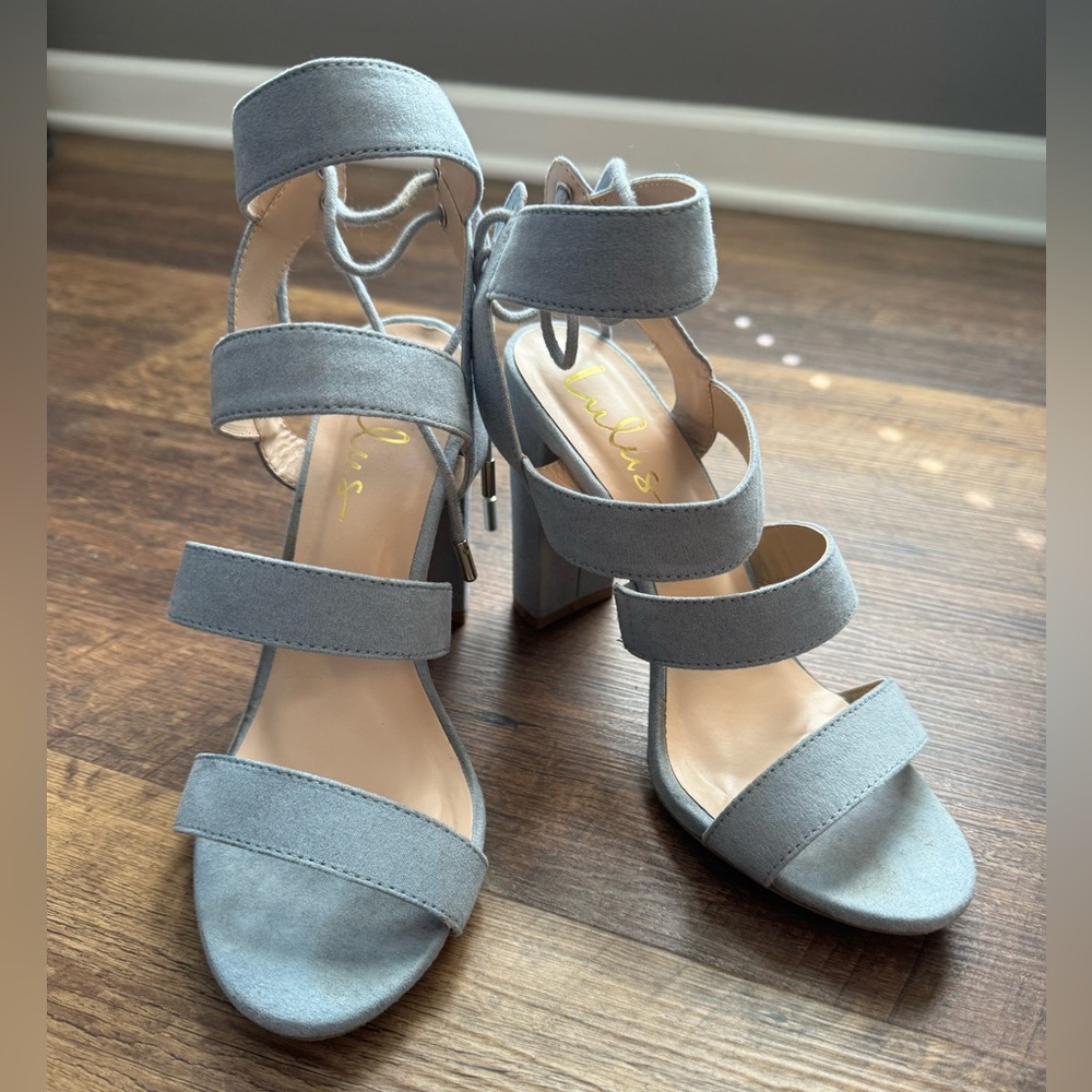 Lulus Blue Strappy Heels